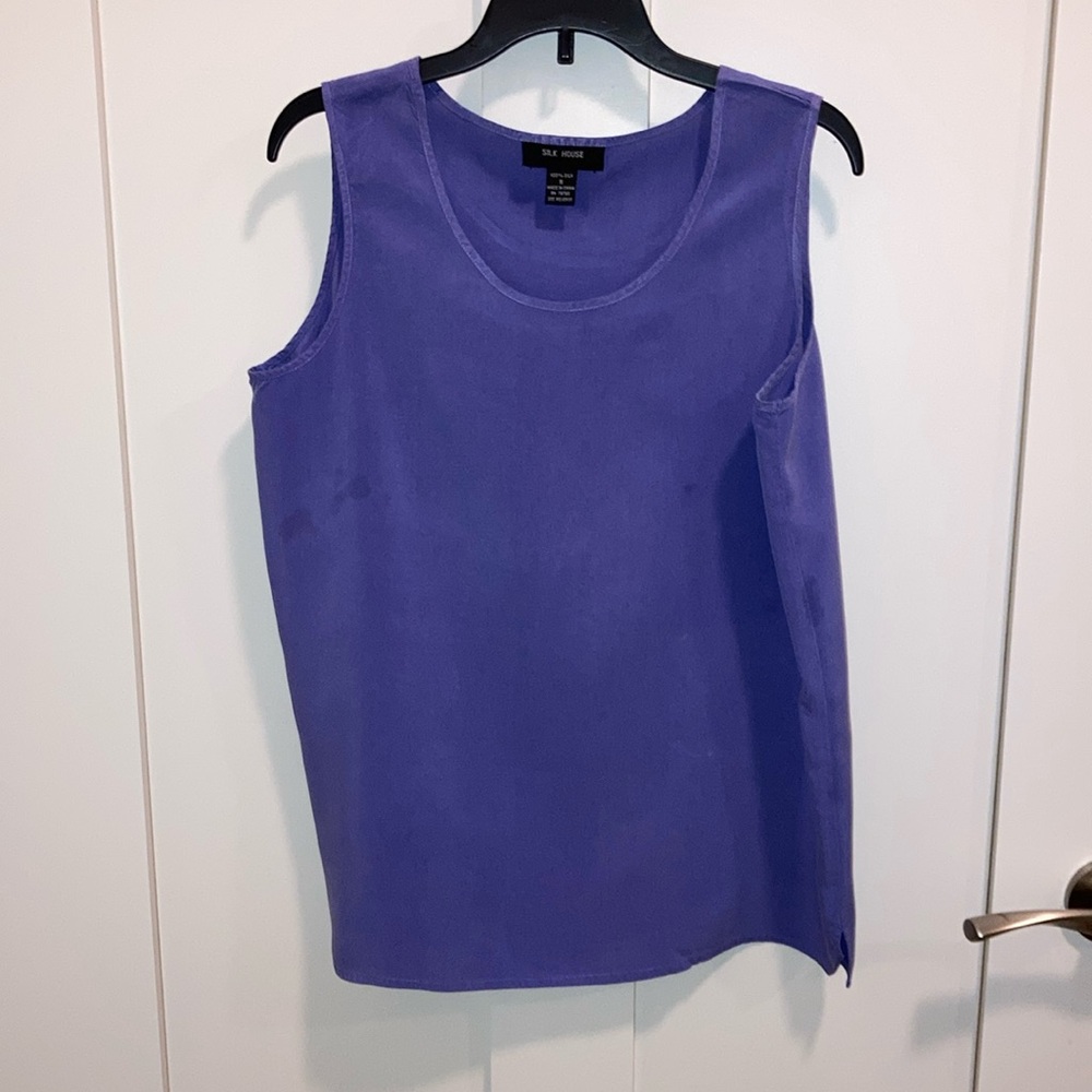 Women’s silk sleeveless top. Silk House.